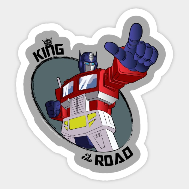 Optimus Prime - King of the Road (point) Sticker by NDVS